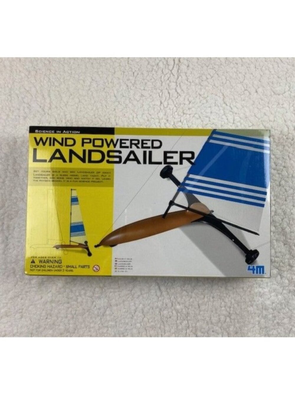 Wind Powered Landsailer Model Kit Science in Action NEW Sealed 4M Toysmith